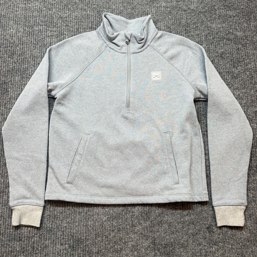 Under Armour Womens Cropped Half Zip Sweatshirt Size Small Pullover‎ Athleisure